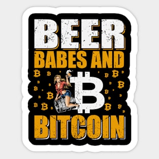 Beer, Babes & Bitcoin Sticker